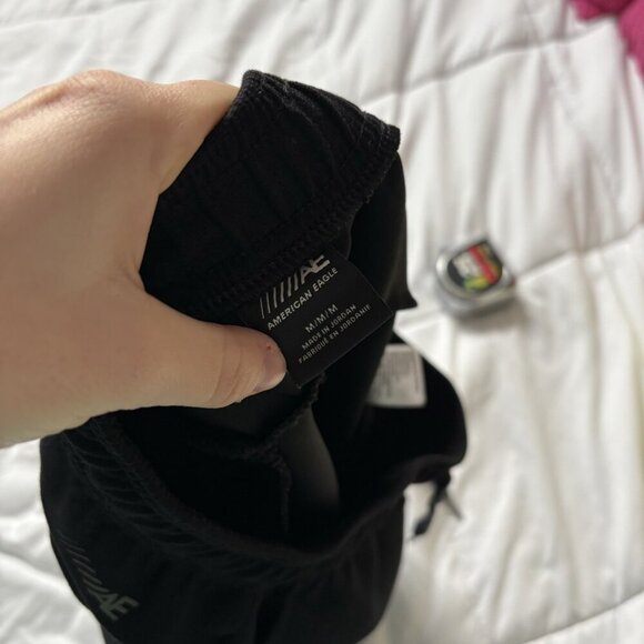 American Eagle Shorts Mens Size Medium Black Athletic Zip Pocket Drawstring AE - Picture 9 of 12